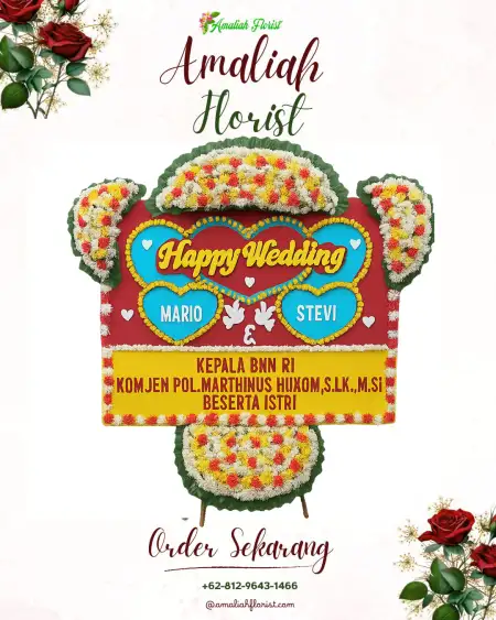 Papan Bunga Pernikahan Barenglor